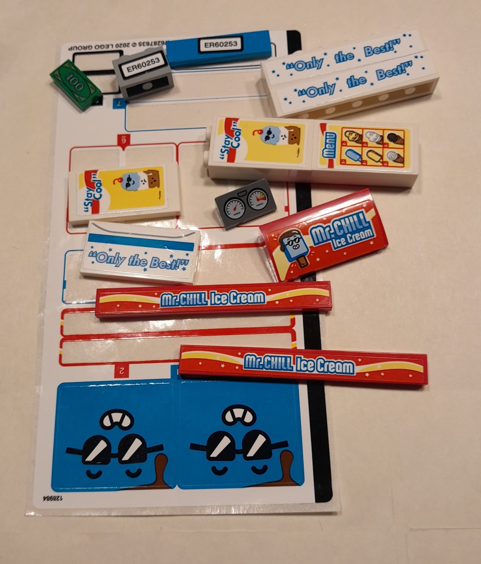 City 60253 Lego® Eiswagen die Sticker mit Steine/Fliesen